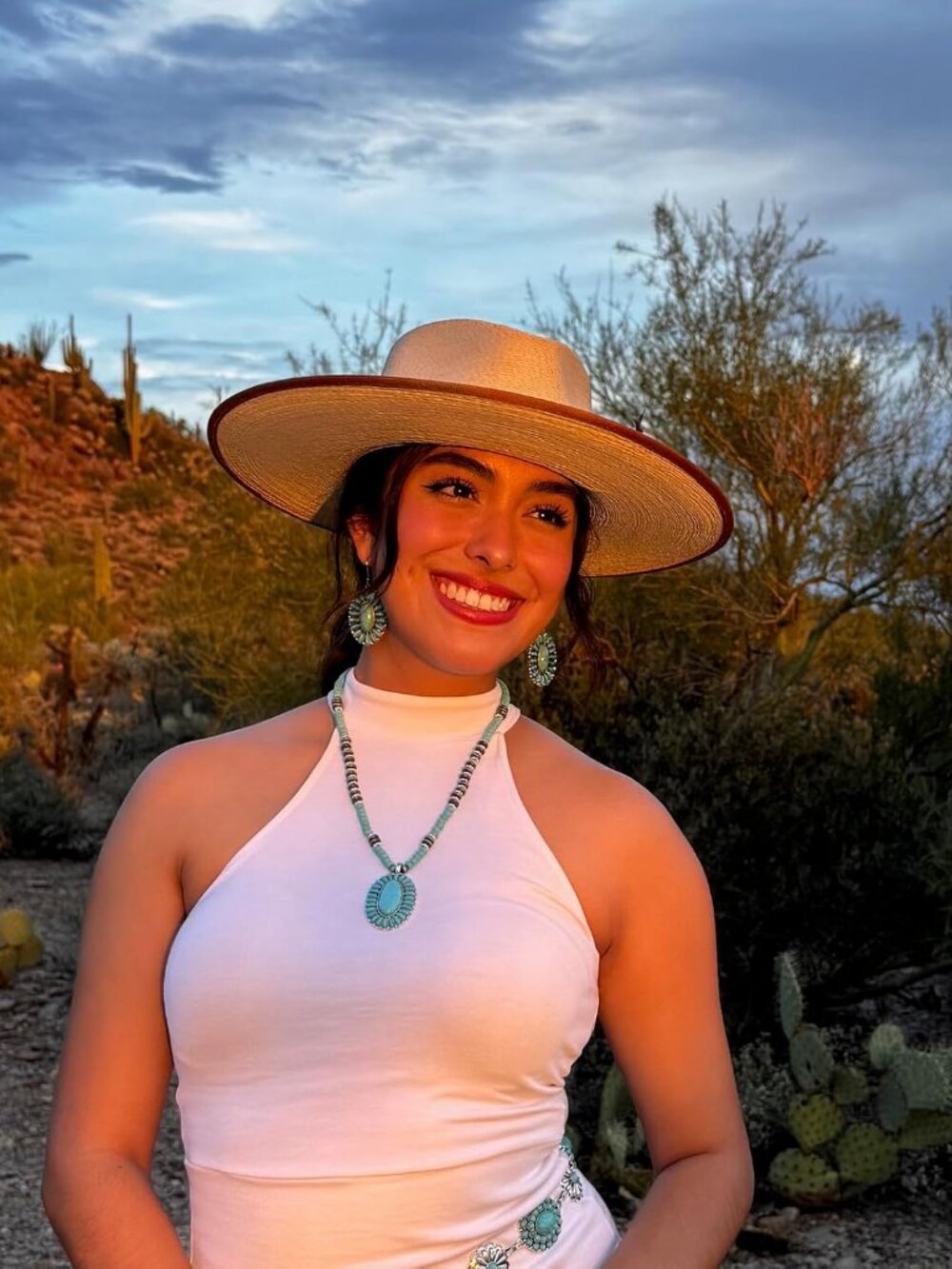 Rustic Couture Western Turquoise Jewelry Set – Dangle Earrings & Necklace - Picture 2 of 6